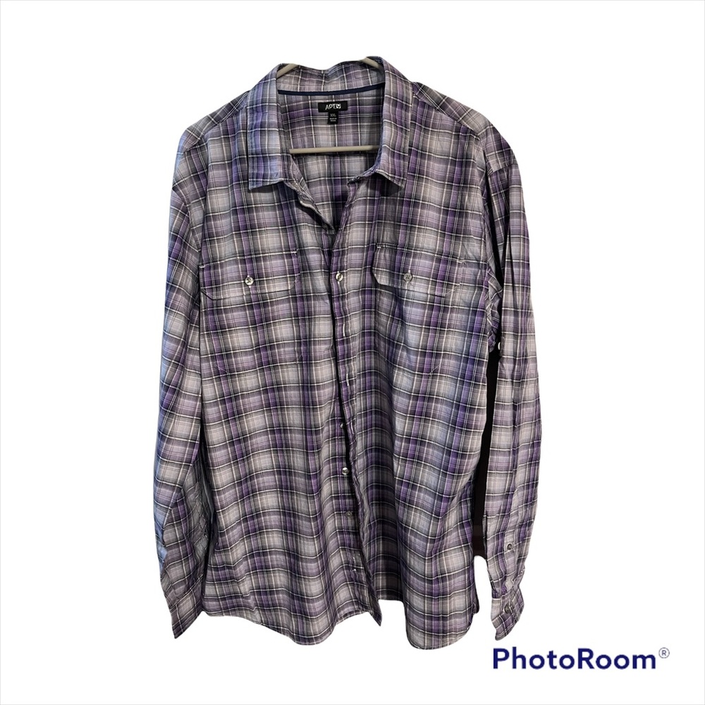 Apt. 9 mens purple button down shirt xxl